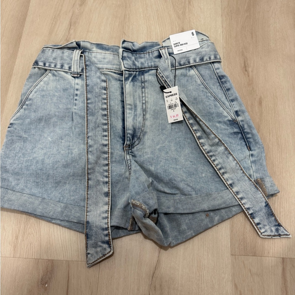 Express Denim Blue Women's Shorts- Size 6